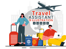 9 Travel Assistant Illustration preview picture