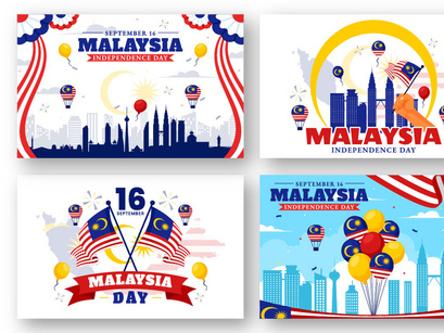 12 Happy Malaysia Day Illustration