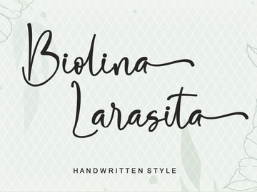 Biolina Larasita - Handwritten Style Font preview picture