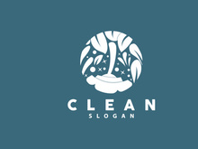 Cleaning Logo, Vector Cleaning Clean Service, Simple Minimalist Design
