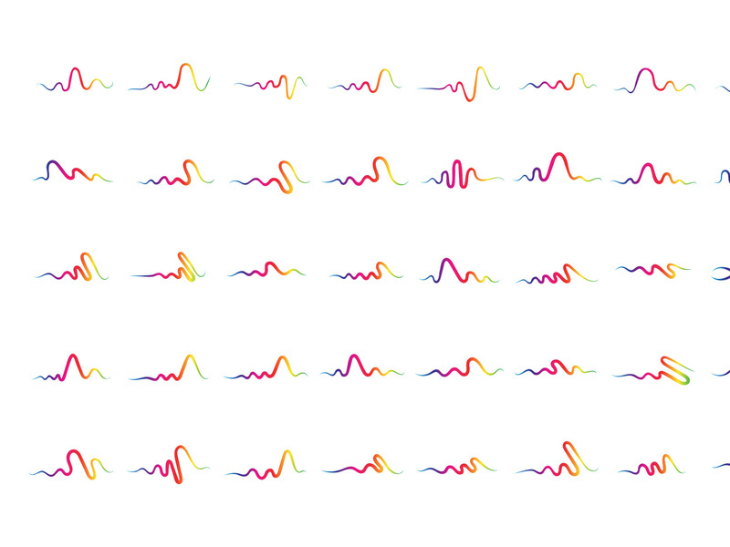Pulse line Sound wave logo vector