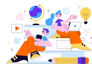 10 Online Learning Platform Illustration