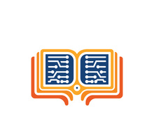 Digital book logo technology vector icon design