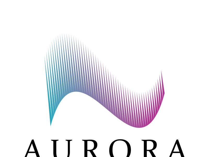 aurora logo design icon illustration vector template