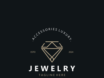 Jewelry Logo Template Design, diamond shop, accessories fashion Design, simple icon preview picture