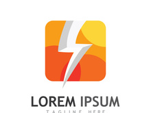 Colorful electric lightning logo design.