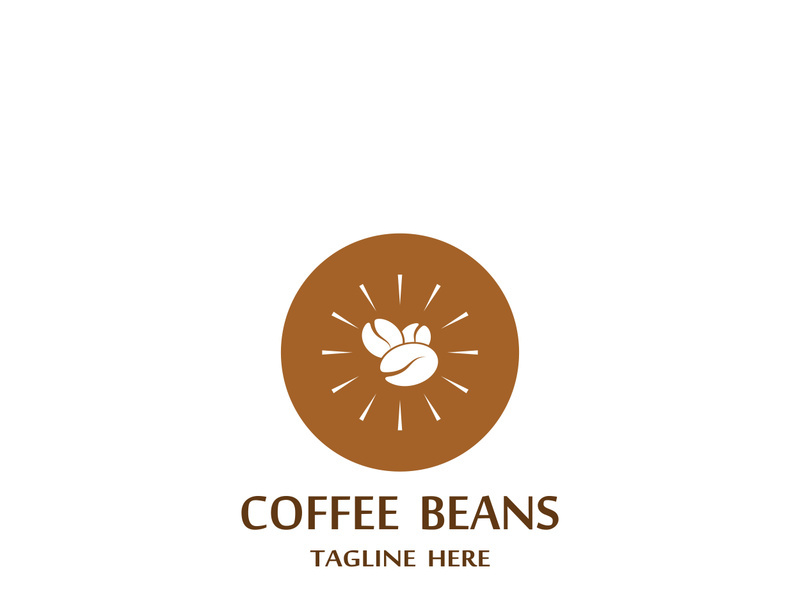 Premium coffee bean logo design.