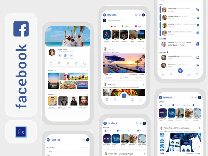 Facebook Redesign Attempt