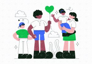 10 Mixed Heritage Families Illustration
