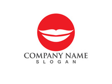 Lips woman logo and symbol vector