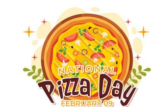 14 National Pizza Day Vector Illustration