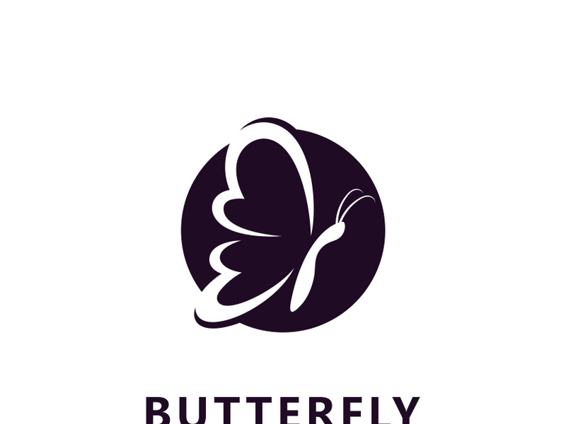 Beauty butterfly logo  symbol vector template