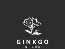 Ginkgo biloba leaf logo. can be used for herbal health products modern style logo design template