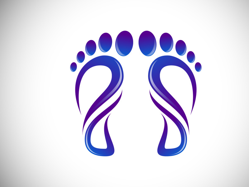 Abstract Foot care logo designs vector, Iconic Foot logo sign symbol