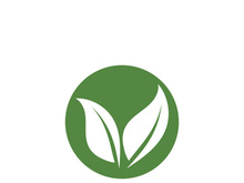 Green leaf ecology nature element vector icon
