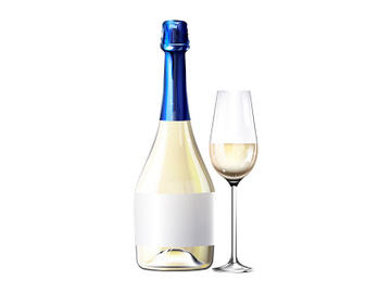 Wine realistic product vector design preview picture