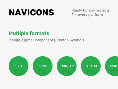 Navicons - icon set in 4 style