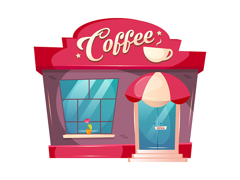 Coffeeshop cartoon vector illustration