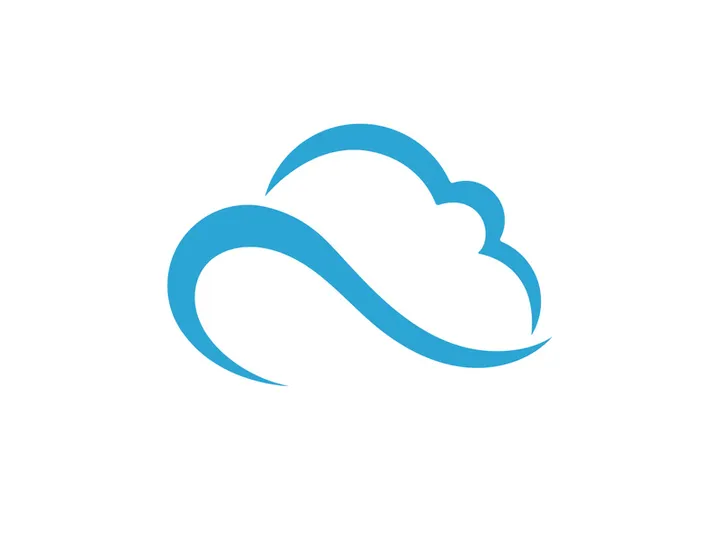 Blue cloud icon logo vector