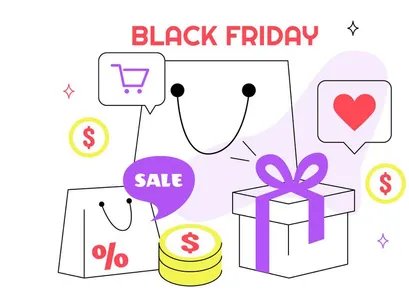 6 Black Friday Illustration