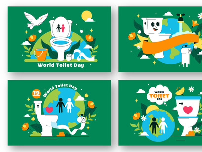 10 World Toilet Day Illustration