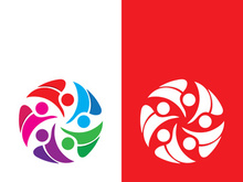 people group and community logo icon illustration design vector