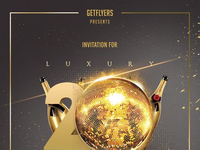 Luxury NYE 2021 Free PSD Flyer Template