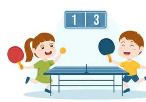 11 Playing Table Tennis Sports Illustration
