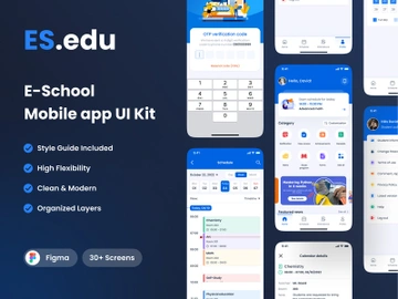 E School UI Kits preview picture