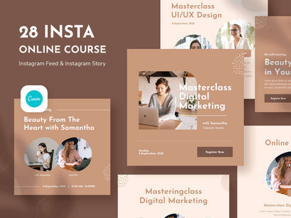Online Course Instagram Design - Feed and Story