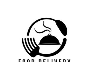 Food delivery catering fast food logo vector icon