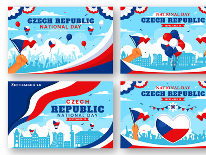 13 Czech Republic National Day Illustration