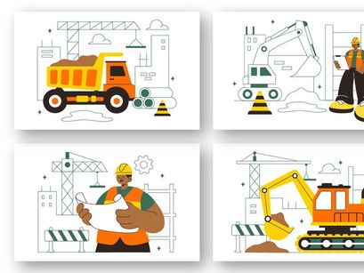 10 Construction Vector Illustration