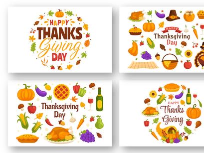 30 Happy Thanksgiving Day Illustration