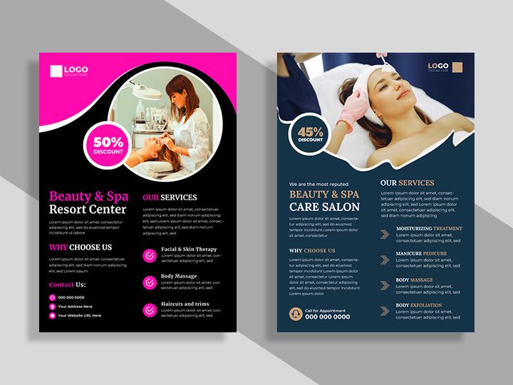 Beauty Spa Salon Flyer Template Design Ver-3