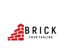 creative brick logo designs for buildings, architectural buildings, civil engineering, building materials shops