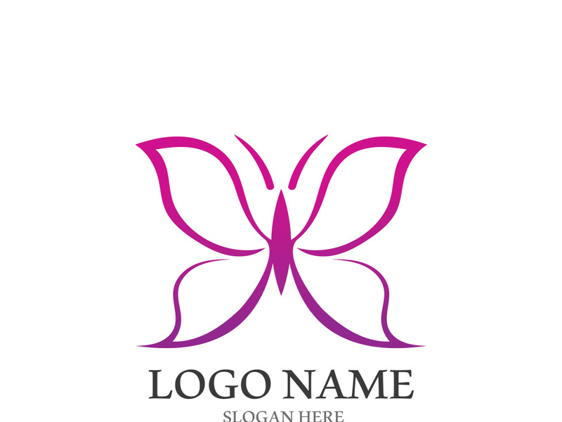 Butterfly logo icon vector design illustration