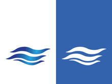 Wave beach vector illustration design logo