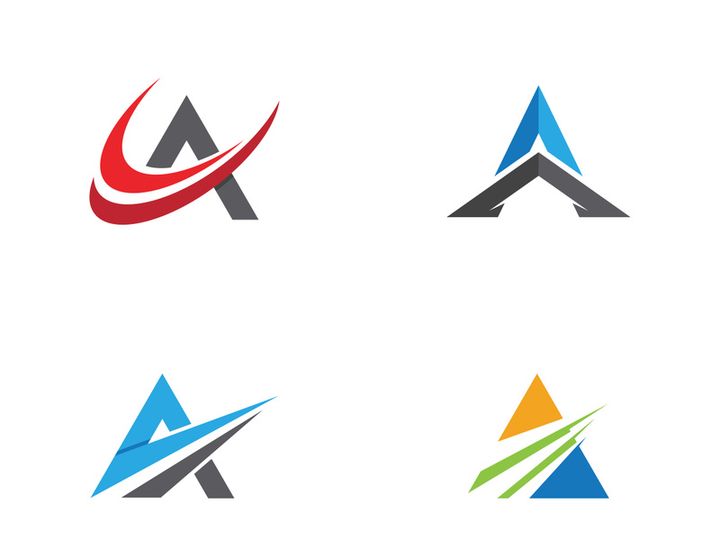 A Letter icon Logo illustration design