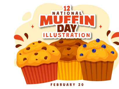 12 National Muffin Day Illustration