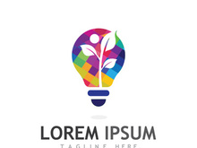 Natural green leaf logo.