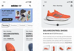Shoes store app UI kit.