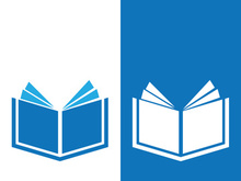 Digital book logo technology vector icon design