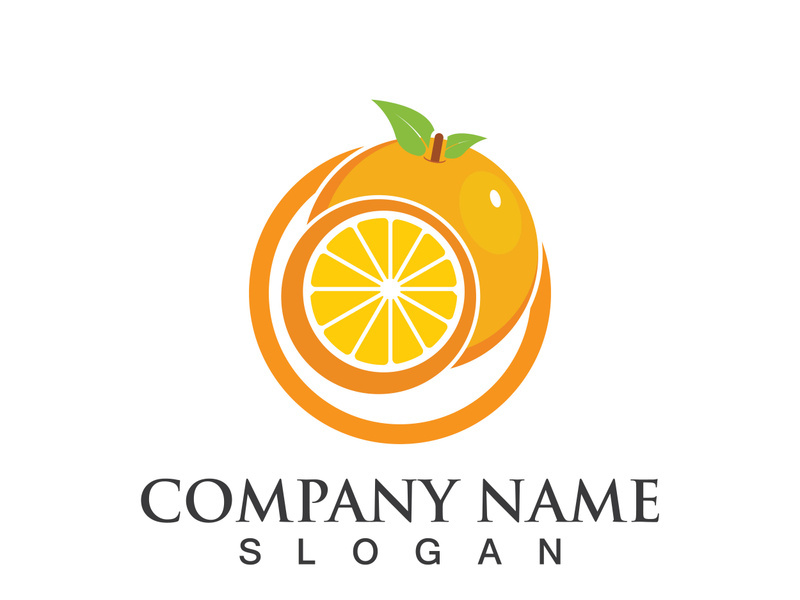Orange logo design vector icon illustration design