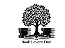 book lovers day tree with open book vector illustration