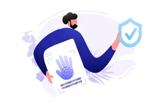 Identity Biometric Verification flat illustration