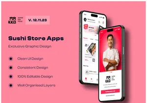 Sushi Japanese Store App UI Kits