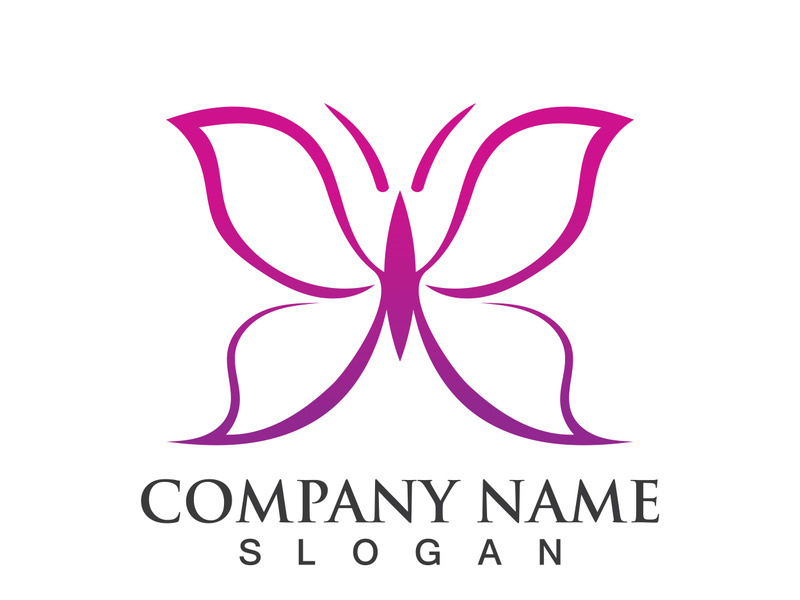 Butterfly logo template symbol vector icon design