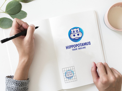 unique hippos - Logo Template