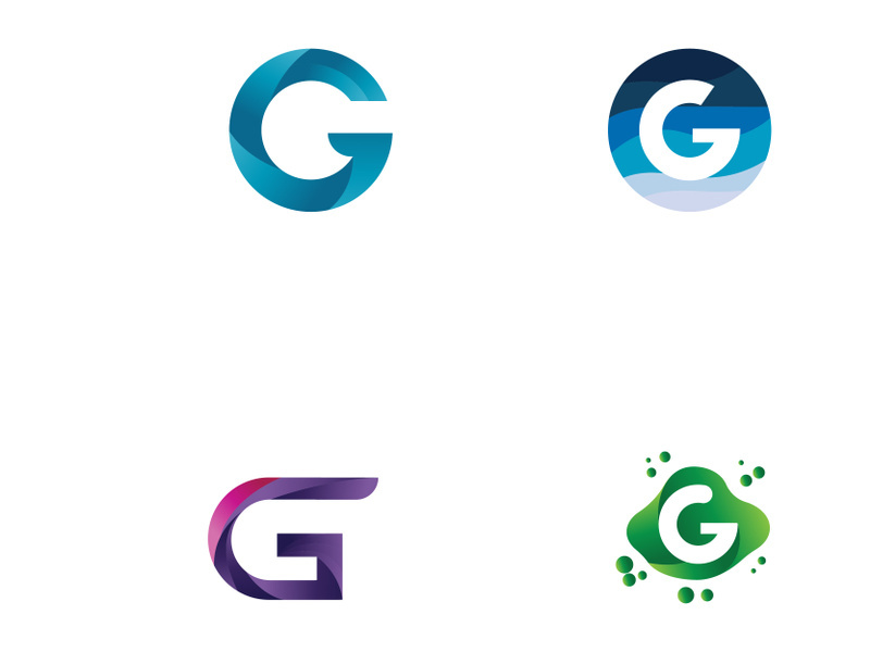 Abstract logo initial letter G. Minimalist, creative and modern logotype symbol isolated on the background. Can be used for identity and branding.